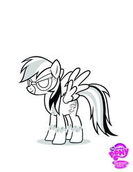 Size: 742x960 | Tagged: safe, rainbow dash, g4, official, clothes, coloring page, female, shadowbolt dash, shadowbolts costume, solo