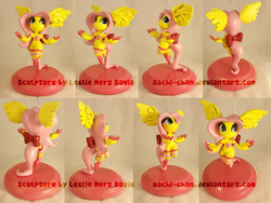 Size: 1280x965 | Tagged: safe, artist:aachi-chan, fluttershy, pegasus, pony, g4, creature, figurine, sculpture