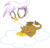 Size: 3100x3000 | Tagged: safe, artist:amberlight21, artist:dfectivedvice, gilda, griffon, g4, chickub, cloud, cute, female, high res, sad, simple background, solo, transparent background, younger