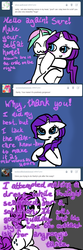 Size: 500x1500 | Tagged: safe, artist:artylovr, rarity, oc, oc:silver quill (pony), g4, alternate hairstyle, brain-swapped rarity, clothes, dress, tumblr