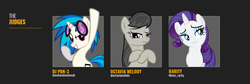 Size: 1024x343 | Tagged: source needed, useless source url, safe, edit, dj pon-3, octavia melody, rarity, vinyl scratch, g4, tough enough, wwe, wwe.com