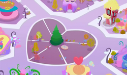 Size: 740x435 | Tagged: safe, screencap, g3, g3.5, twinkle wish adventure, ever forever green tree, heart, ponyville, scenery