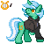 Size: 50x50 | Tagged: safe, artist:renaturnip, lyra heartstrings, pony, unicorn, fanfic:background pony, g4, animated, clothes, female, hoodie, lyre, musical instrument, pixel art, smiling, solo
