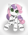 Size: 4169x5060 | Tagged: safe, artist:zaiyaki, sweetie belle, gynoid, pony, robot, unicorn, g4, :<, absurd resolution, cute, daaaaaaaaaaaw, diasweetes, female, filly, head tilt, looking at you, looking up, looking up at you, raised hoof, sitting, solo, sweetie bot