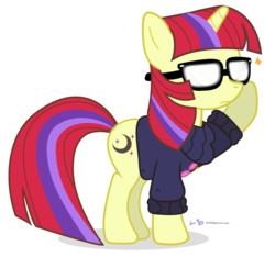 Size: 720x675 | Tagged: safe, artist:dm29, moondancer, amending fences, g4, female, glasses, glowing eyes, scary shiny glasses, simple background, solo, transparent background, vector