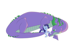 Size: 1024x666 | Tagged: safe, artist:toxipanda, rarity, spike, g4, female, male, older, older spike, ship:sparity, shipping, simple background, straight, transparent background