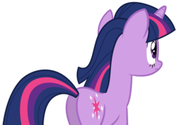 Size: 4330x3052 | Tagged: safe, artist:kwark85, artist:petuxed, twilight sparkle, pony, unicorn, g4, butt, female, plot, simple background, solo, transparent background, twibutt, unicorn twilight, vector