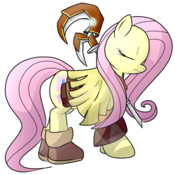 Size: 1200x1200 | Tagged: safe, artist:influxwishdream, fluttershy, g4, clothes, costume, crossover, eyes closed, female, solo, wild arms