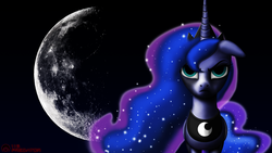 Size: 1920x1080 | Tagged: safe, artist:tsaritsaluna, princess luna, g4, female, moon, solo