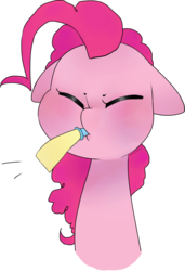 Size: 891x1300 | Tagged: safe, artist:oouichi, pinkie pie, g4, female, party horn, solo