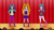 Size: 1600x900 | Tagged: safe, artist:onionfairy99, artist:yaoi-is-my-life-99, adagio dazzle, aria blaze, sonata dusk, equestria girls, g4, belt, blushing, boots, clothes, high heel boots, humanized, jeans, kisekae, looking at you, open mouth, pants, shoes, smiling, stage, the dazzlings