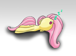 Size: 2937x2165 | Tagged: safe, artist:seenty, fluttershy, g4, female, high res, nose in the air, sleeping, snoring, solo, zzz