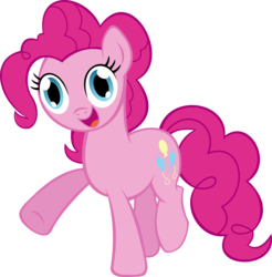 Size: 5897x6000 | Tagged: safe, artist:theshadowstone, pinkie pie, earth pony, pony, g4, absurd resolution, derp, eyes, faic, female, fish eyes, happy, mare, simple background, smiling, solo, transparent background, vector