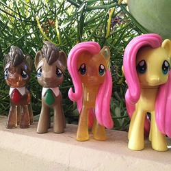 Size: 612x612 | Tagged: safe, doctor whooves, fluttershy, time turner, pony, g4, funko, irl, male, photo, stallion, toy