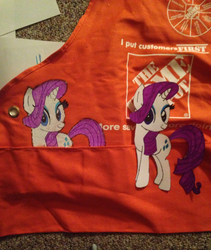 Size: 1536x1820 | Tagged: safe, artist:twinkletail, rarity, g4, apron, clothes, home depot