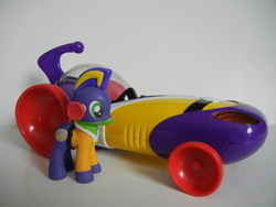 Size: 4000x3000 | Tagged: safe, artist:silverband7, car, customized toy, irl, larryboy, larrymobile, photo, ponified, toy, veggietales