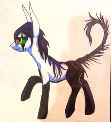 Size: 720x789 | Tagged: safe, artist:no-44, pony, arrancar, bleach (manga), crossover, ponified, solo, traditional art, ulquiorra cifer