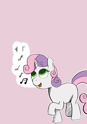 Size: 1080x1529 | Tagged: safe, artist:flutteriot, sweetie belle, g4, female, filly, singing, solo