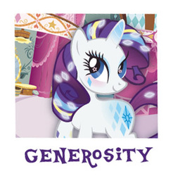 Size: 275x280 | Tagged: safe, rarity, g4, official, female, generosity, rainbow power, solo