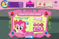 Size: 745x496 | Tagged: safe, screencap, pinkie pie, oc, oc:sketch, g4, adventures in ponyville, pinkie pie's sweet shoppe