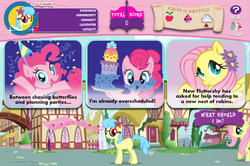 Size: 749x496 | Tagged: safe, screencap, fluttershy, pinkie pie, oc, oc:sketch, g4, adventures in ponyville