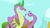 Size: 1280x720 | Tagged: safe, screencap, rarity, spike, dragon, pony, unicorn, g4, my little pony: friendship is magic, secret of my excess, adult spike, coils, duo, female, greed spike, male, mare, spikezilla