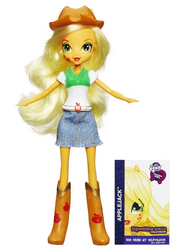 Size: 481x657 | Tagged: safe, applejack, equestria girls, g4, boots, cowboy boots, doll, irl, photo, solo, toy
