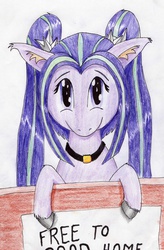Size: 2200x3347 | Tagged: safe, artist:40kponyguy, derpibooru exclusive, aria blaze, pony, g4, ariabetes, cute, female, high res, ponified, solo, traditional art