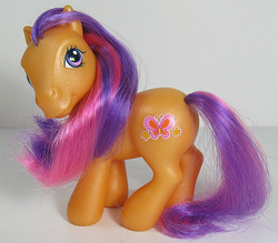 Size: 685x600 | Tagged: safe, photographer:breyer600, scootaloo (g3), g3, irl, photo, scootin' along pony, solo, toy