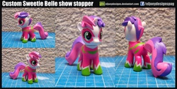 Size: 2763x1391 | Tagged: safe, artist:eljoeydesigns, apple bloom, scootaloo, sweetie belle, g4, customized toy, cutie mark crusaders, sculpture, show stopper outfits