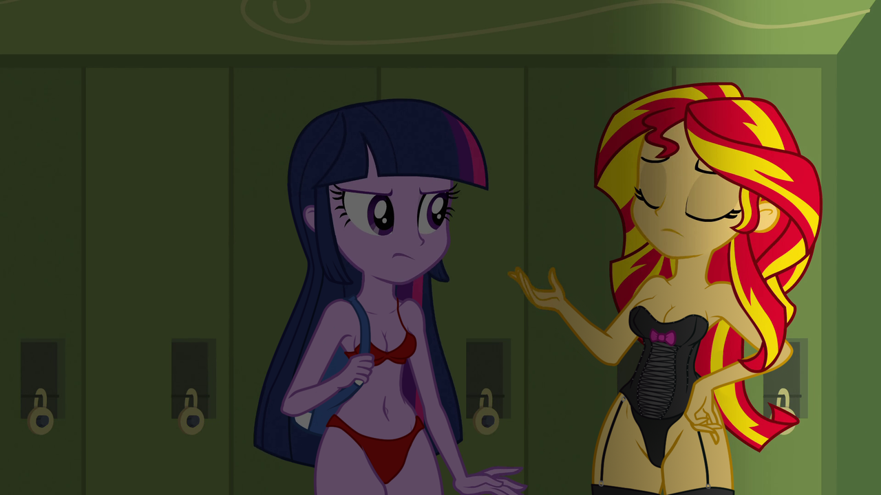 edit, edited screencap, screencap, sunset shimmer, twilight sparkle, <b>equest...</b>