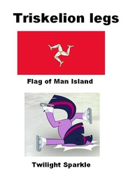 Size: 490x636 | Tagged: safe, twilight sparkle, g4, faceplant, fail, flag, ice skating, triskelion