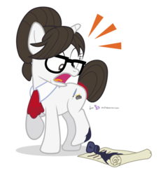 Size: 690x750 | Tagged: safe, artist:dm29, raven, pony, unicorn, g4, female, glasses, ink, ink stain, mare, parchment, scroll, simple background, solo, this will end in tears, transparent background