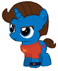 Size: 285x347 | Tagged: safe, artist:arronskull66, pony, unicorn, atom, colt, jimmy neutron, ponified, the adventures of jimmy neutron: boy genius, watch