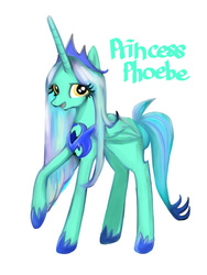 Size: 600x800 | Tagged: safe, artist:bahamut, oc, oc only, oc:princess phoebe, alicorn, pony, alicorn oc, solo