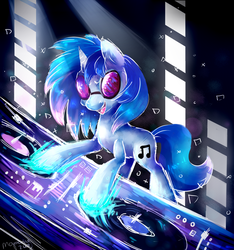 Size: 2348x2510 | Tagged: safe, artist:mapony240, dj pon-3, vinyl scratch, g4, female, high res, solo, turntable