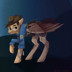 Size: 700x700 | Tagged: safe, artist:boolka-boolka, pony, bandage, blue team, ponified, scratches, sniper, sniper (tf2), solo, team fortress 2