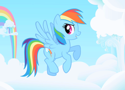 Size: 1000x720 | Tagged: safe, screencap, rainbow dash, g4, cloud, cloudy, female, flying, opening, rainbow, solo
