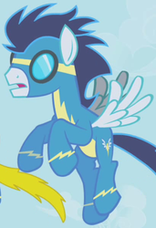 Size: 407x594 | Tagged: safe, screencap, soarin', g4, the ticket master, wonderbolts