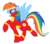 Size: 910x802 | Tagged: safe, artist:cluttercluster, rainbow dash, g4, clothes, costume, eyes closed, female, solo, the flash