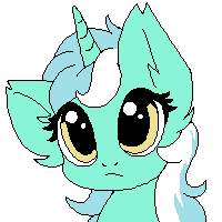 Size: 200x200 | Tagged: safe, artist:sapphfyr, part of a set, lyra heartstrings, pony, unicorn, g4, animated, blinking, bust, cute, ear fluff, female, frown, lyrabetes, pixel art, portrait, simple background, solo, sprite, transparent background