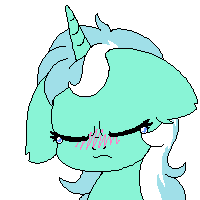 Size: 200x200 | Tagged: safe, artist:sapphfyr, part of a set, lyra heartstrings, pony, unicorn, g4, animated, blushing, bust, cute, eyes closed, female, floppy ears, lyrabetes, pixel art, portrait, simple background, solo, sprite, talking, transparent background