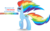 Size: 6000x3669 | Tagged: safe, artist:ambassad0r, rainbow dash, pegasus, pony, g4, absurd resolution, alternate hairstyle, colored wings, female, folded wings, mare, multicolored wings, rainbow power, rainbow wings, simple background, solo, transparent background, vector, wings