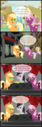 Size: 1024x3061 | Tagged: safe, artist:bronybyexception, applejack, cheerilee, earth pony, pony, ask honest applejack, g4, female, male, pointy ponies, ship:cheerimac, shipping, straight