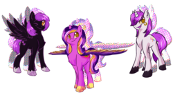 Size: 1024x576 | Tagged: safe, artist:katauroramist, oc, oc only, alicorn, pegasus, pony, unicorn, alicorn oc