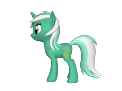 Size: 1200x900 | Tagged: safe, lyra heartstrings, pony, unicorn, ponylumen, g4, 3d, background pony, female, mare, on side, solo