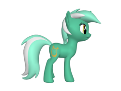 Size: 1200x900 | Tagged: safe, lyra heartstrings, pony, unicorn, ponylumen, g4, 3d, background pony, female, mare, on side, solo