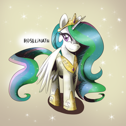 Size: 2500x2500 | Tagged: safe, artist:roselinath, princess celestia, g4, female, high res, solo