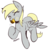 Size: 747x759 | Tagged: safe, artist:maren, derpy hooves, pegasus, pony, g4, cute, eyes closed, female, food, mare, muffin, simple background, solo, that pony sure does love muffins, white background