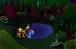 Size: 1800x1156 | Tagged: safe, artist:firedra6on, rainbow dash, g4, female, reflection, solo, water